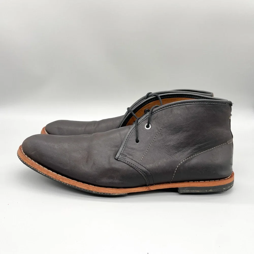 Timberland Mens 13 Wodehouse Chukka Boots Dark Brown Leather Rugged Casual Shoes